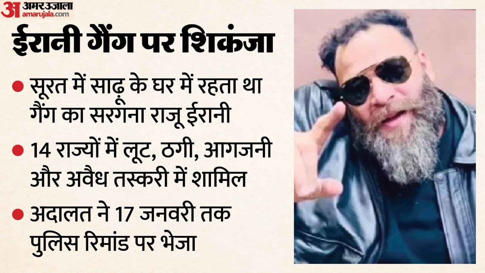 कुख्यात ईरानी गैंग का सरगना राजू ईरानी।