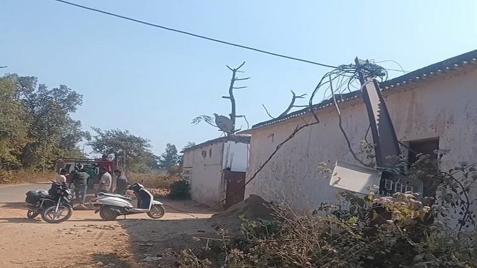 खंभों को किया क्षतिग्रस्त