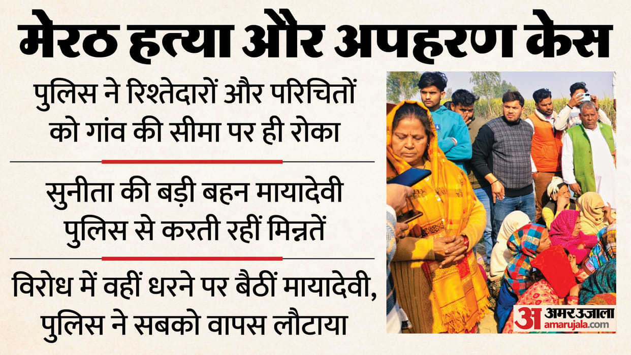 Meerut Murder and kidnapping in Kapsad Police stopped relatives and acquaintances at village Border