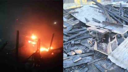 Uttarkashi news:  fire broke out in shops in Kharsali village late at night, destroying all the goods
