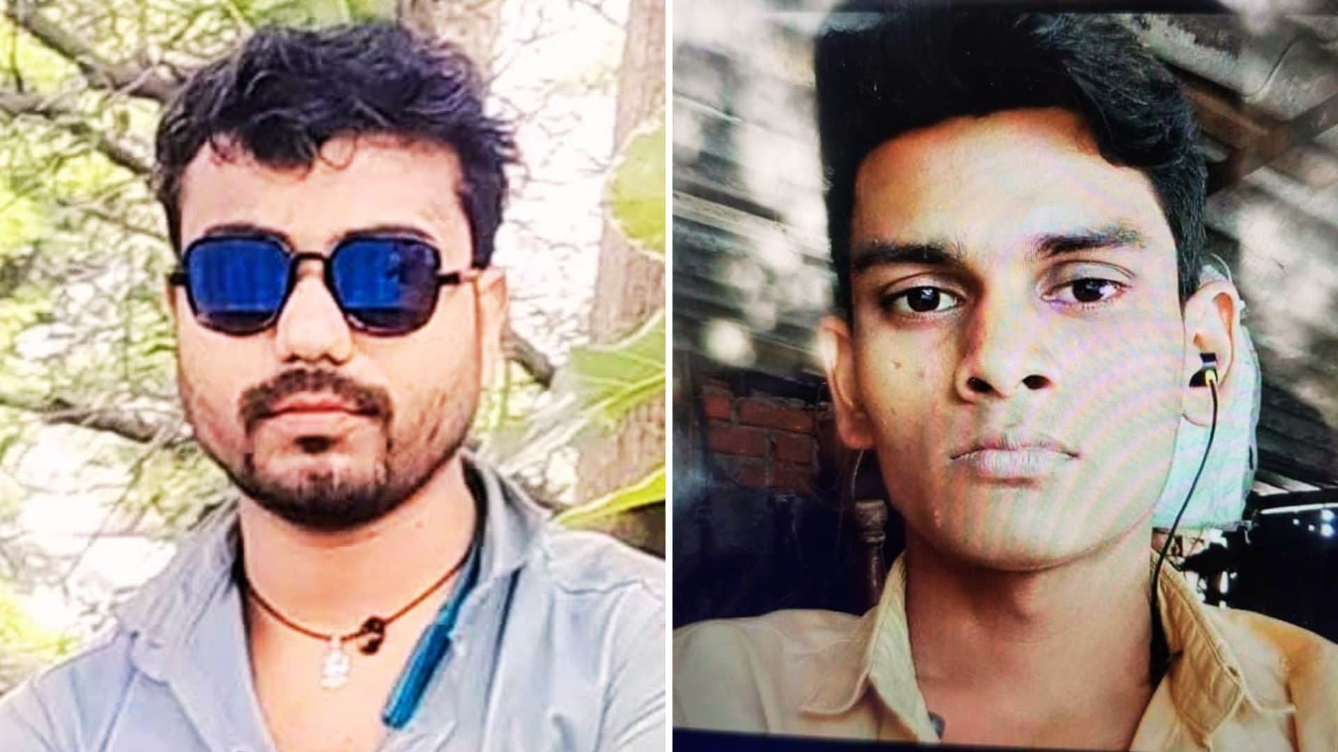 Two young men falling off motorcycle on road way to sister house food driver fled scene in ghazipur