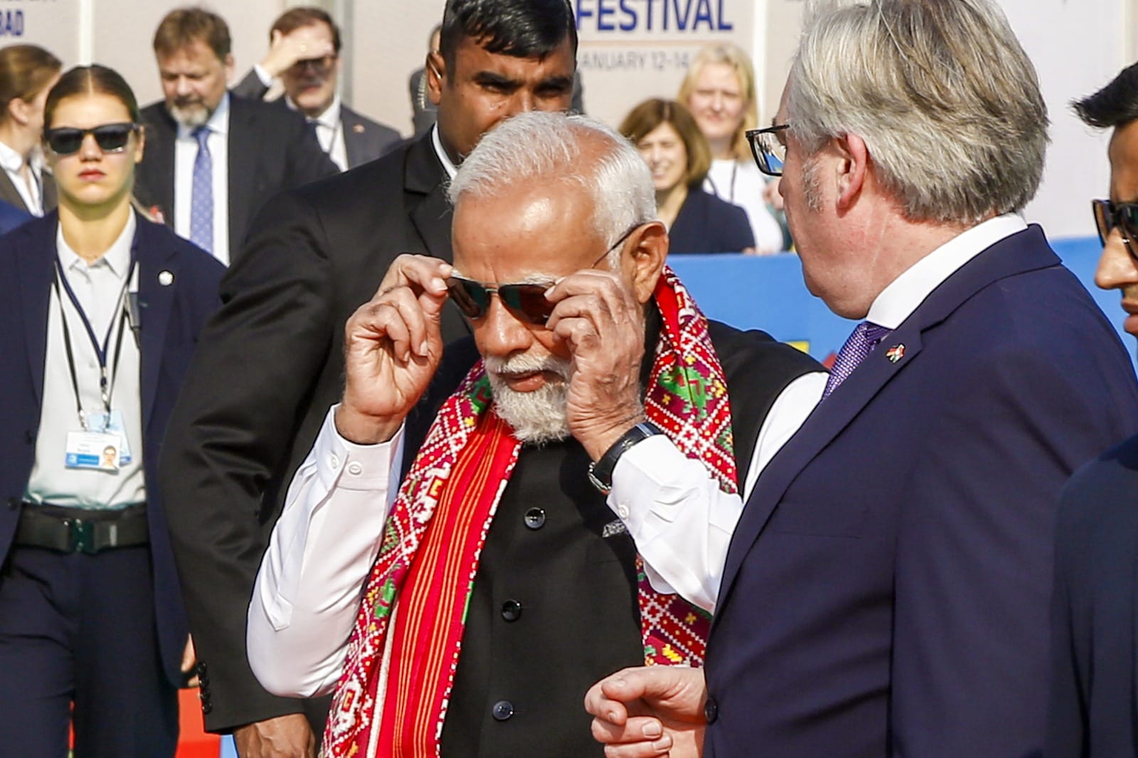German Chancellor In India Photos: Meet With PM Modi, International Kites Festival and other Events
