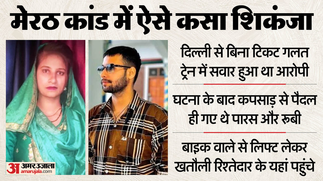 Meerut Murder Kidnapping Case Paras and Ruby boarded wrong train without tickets they walk all way from Kapsad