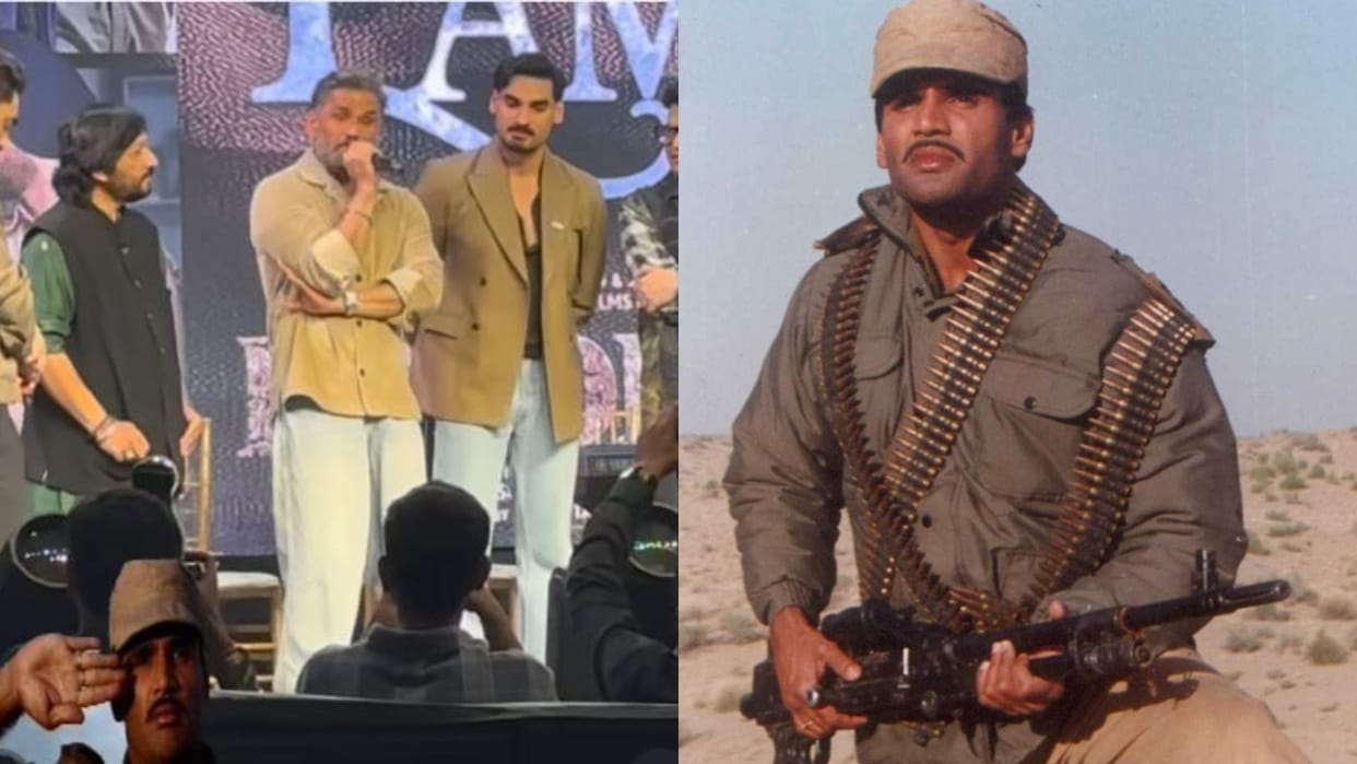 Suniel Shetty speak about Ahan Shetty wanted to work in border 2 says on  jaate hue lamhon launch