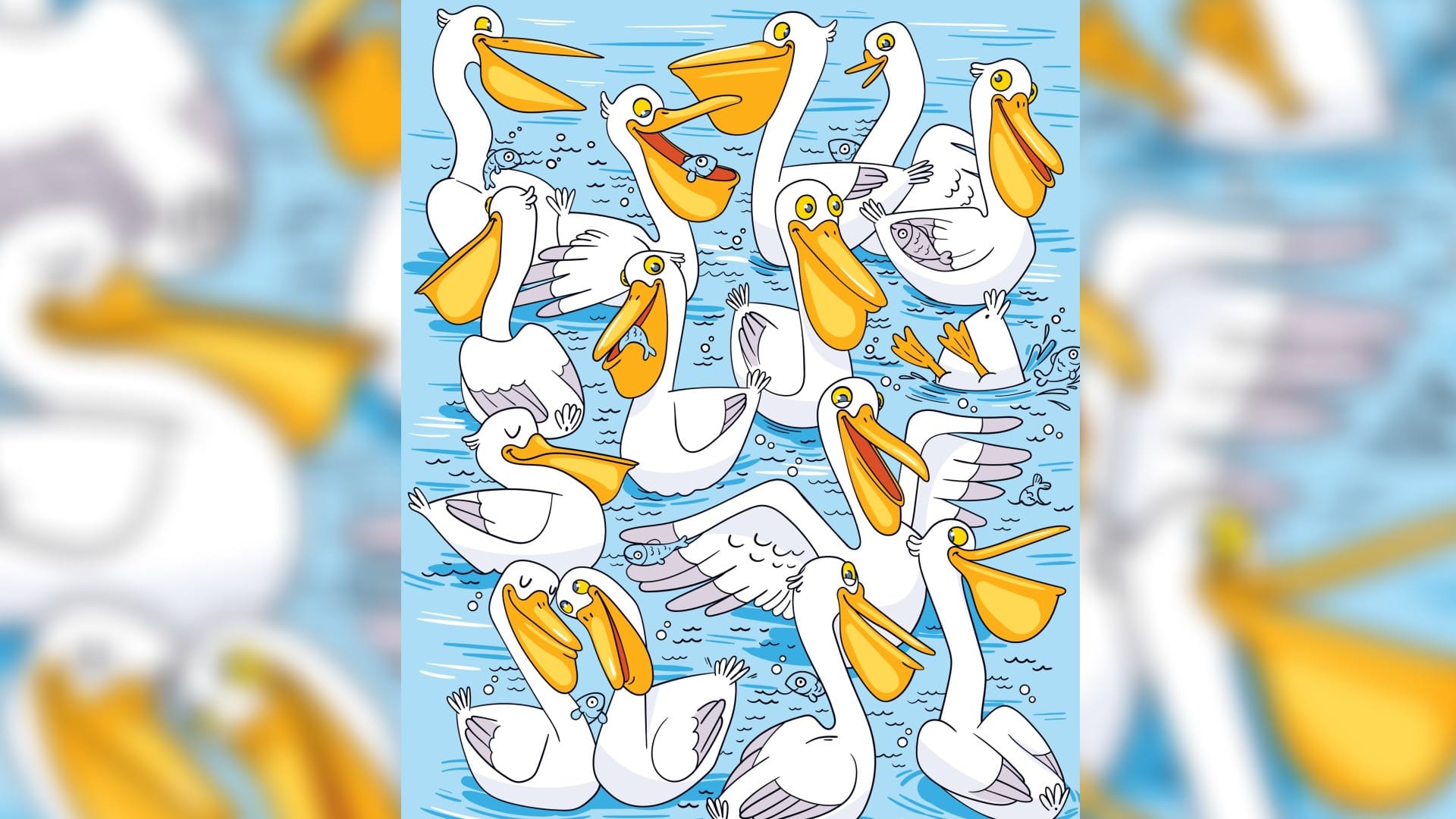 Optical Illusion iq test brain teaser image Can You Spot 10 fish Within 10 Seconds?