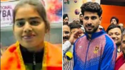 Volleyball Priyanka and Railways Rohit win Best Attacker titles Senior National Championship smiles around