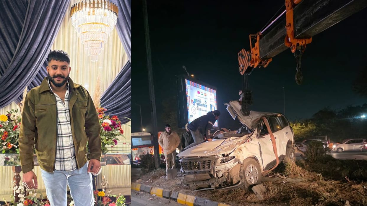One youth died and three others were seriously injured when Scorpio car collided with divider in delhi