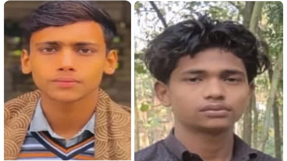 Saharanpur: While attempting to overtake, a speeding bus hit two students riding a bike and crushed them
