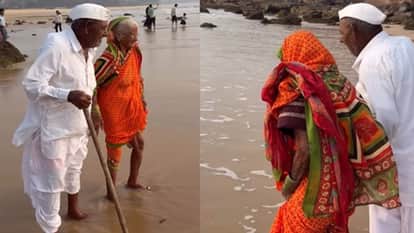 Granddaughter makes grandparents dream come true first time see mumbai sea emotional video goes viral