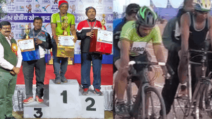 U.D Diwan won gold medal in cycle racing At age of 53