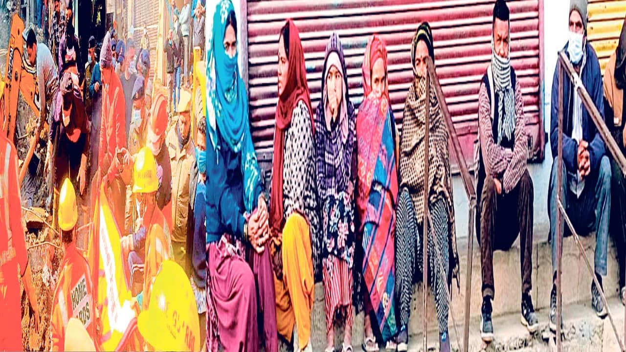 अर्की अग्निकांड, अपनों के इंतजार में परिजन।