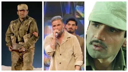 Border Star Suniel Shetty Recreates Maa Shakti De Dialogue At Event With Son Ahan video viral