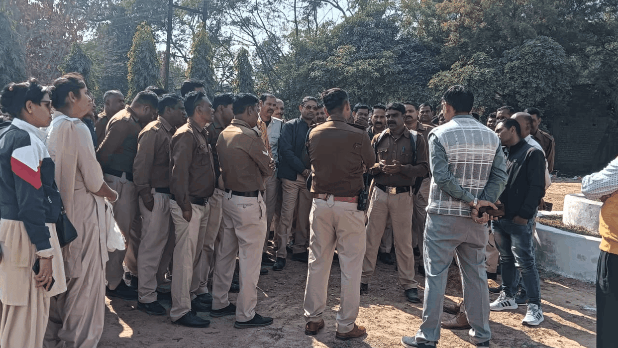 Home Guard personnel stage another protest in Korba