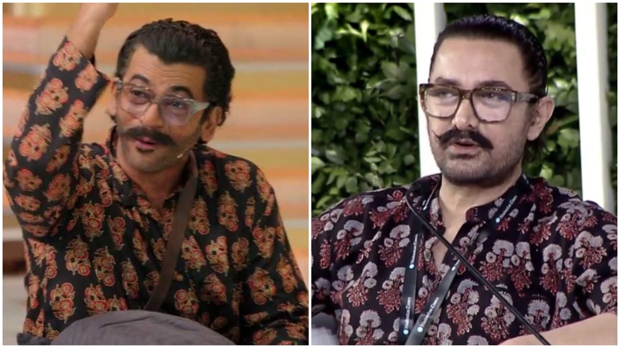 aamir khan reaction on Sunil grover mimicry behind the scene viral video from happy patel set