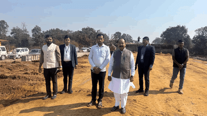 Deputy Chief Minister Arun Sao inspects Devrani Jethani Bridge