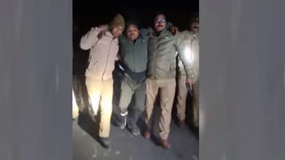 Barabanki: Fugitive gangster encounters police... shot in the leg, arrested
