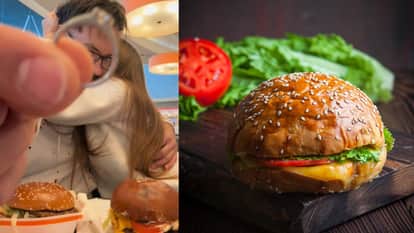 Viral Video boy hide engagement ring in burger thinking romantic filmy style proposal but girl swallowed