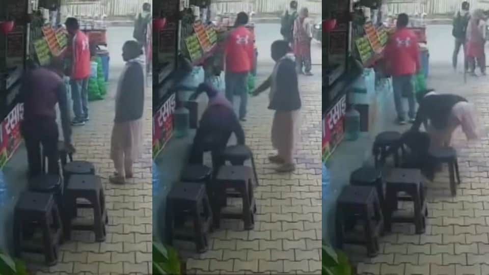 man died of heart attack while drinking tea in Mathura, video viral