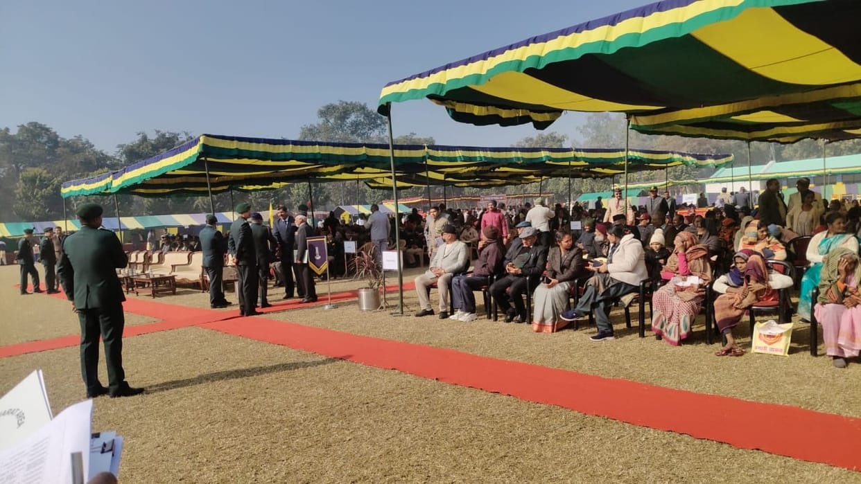 ex-servicemen and Veer Naris were honored at Bareilly Military Station