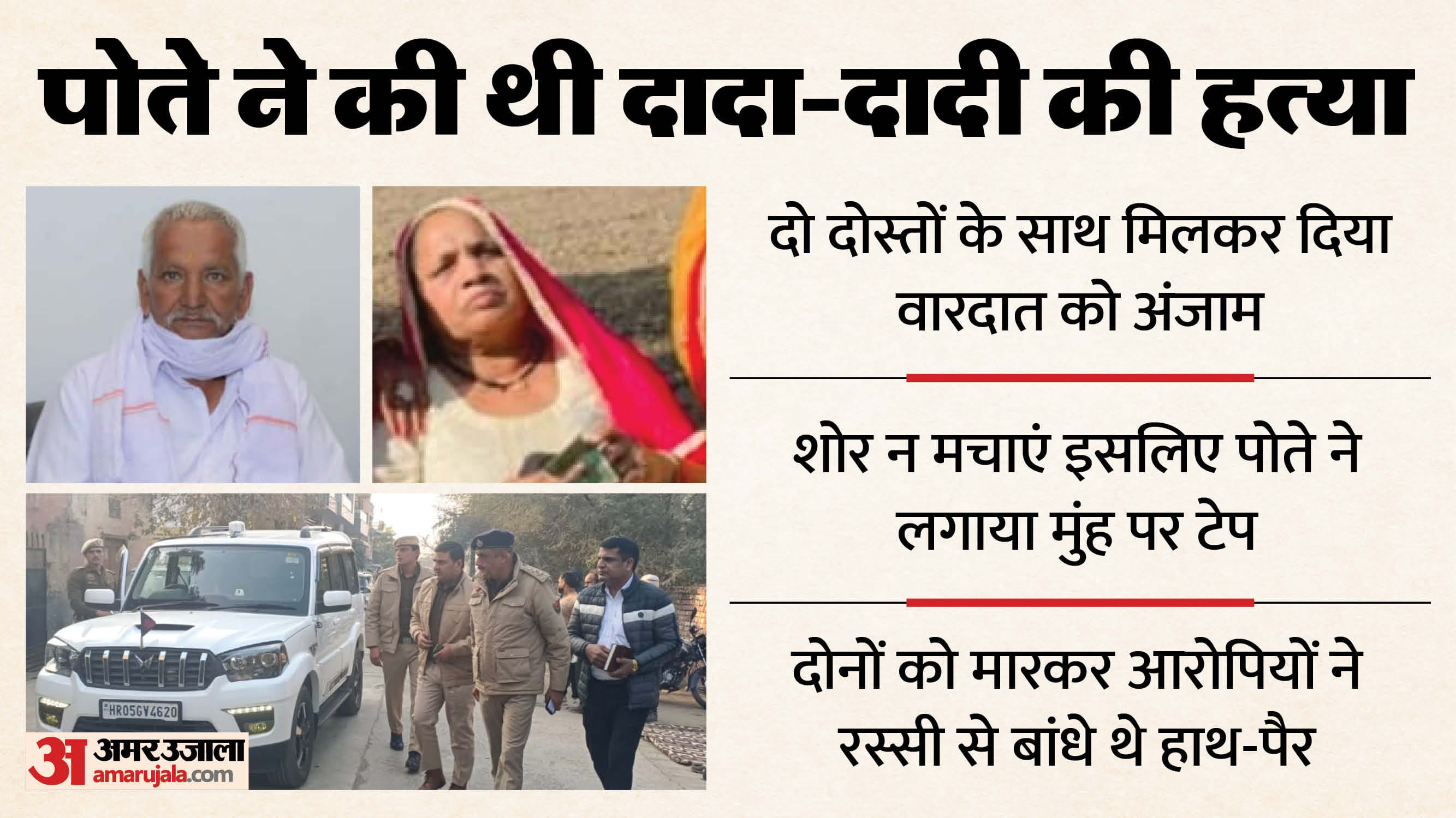 Karnal Case Grandson Killed Grandparents Over 15 Lakh Dispute, Police Arrest Three Accused