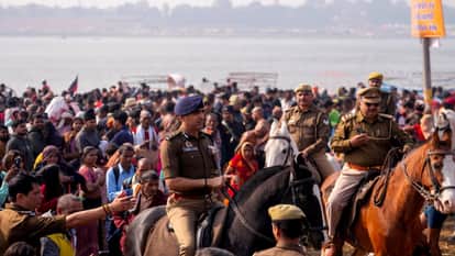 Prayagraj Magh Mela: Security tightened ahead of Makar Sankranti, CP inspects the fair on horseback
