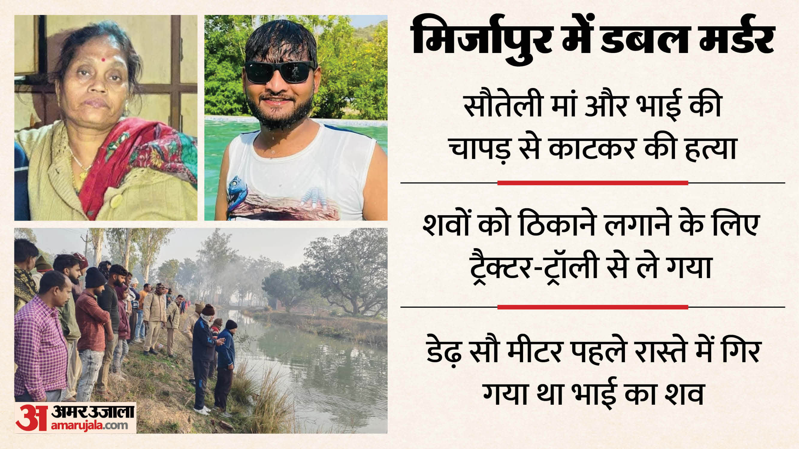 Mirzapur Double murder Step mother and brother hacked to death with a cleaver