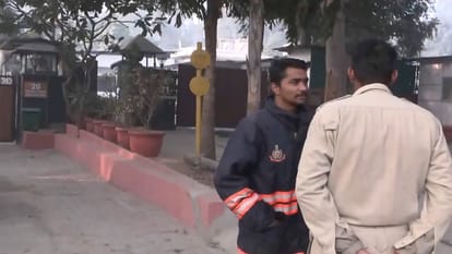 Panic ensued in the Chanakyapuri area after a fire broke out in a house