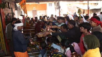 Jhansi: Crowd of devotees gathered at Balaji Sun Temple