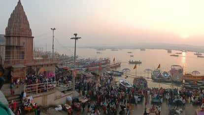 Arpan Kalash installed at Ganga Ghat in Varanasi for Clothing and Worship Materials