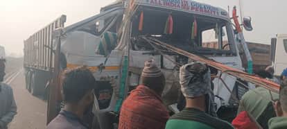 Fog Causes Major Accident on NH-34 Trailer Rams into Truck, Driver Rescued After 30 Minutes