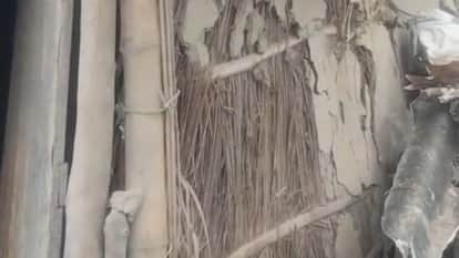 Elephants that came out of the forest wreaked havoc destroying huts in Pilibhit