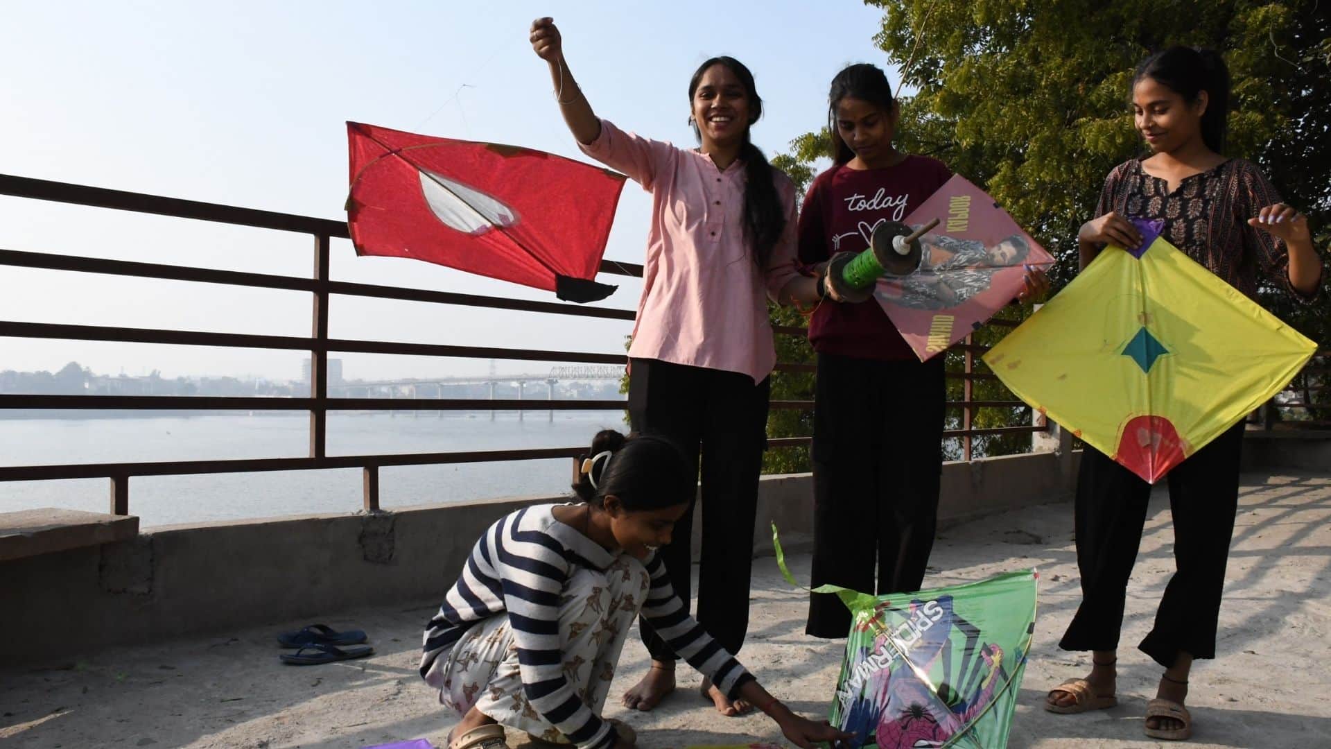 Makar Sankranti Raksha cut down 15 kites changing scene on rooftops of Varanasi