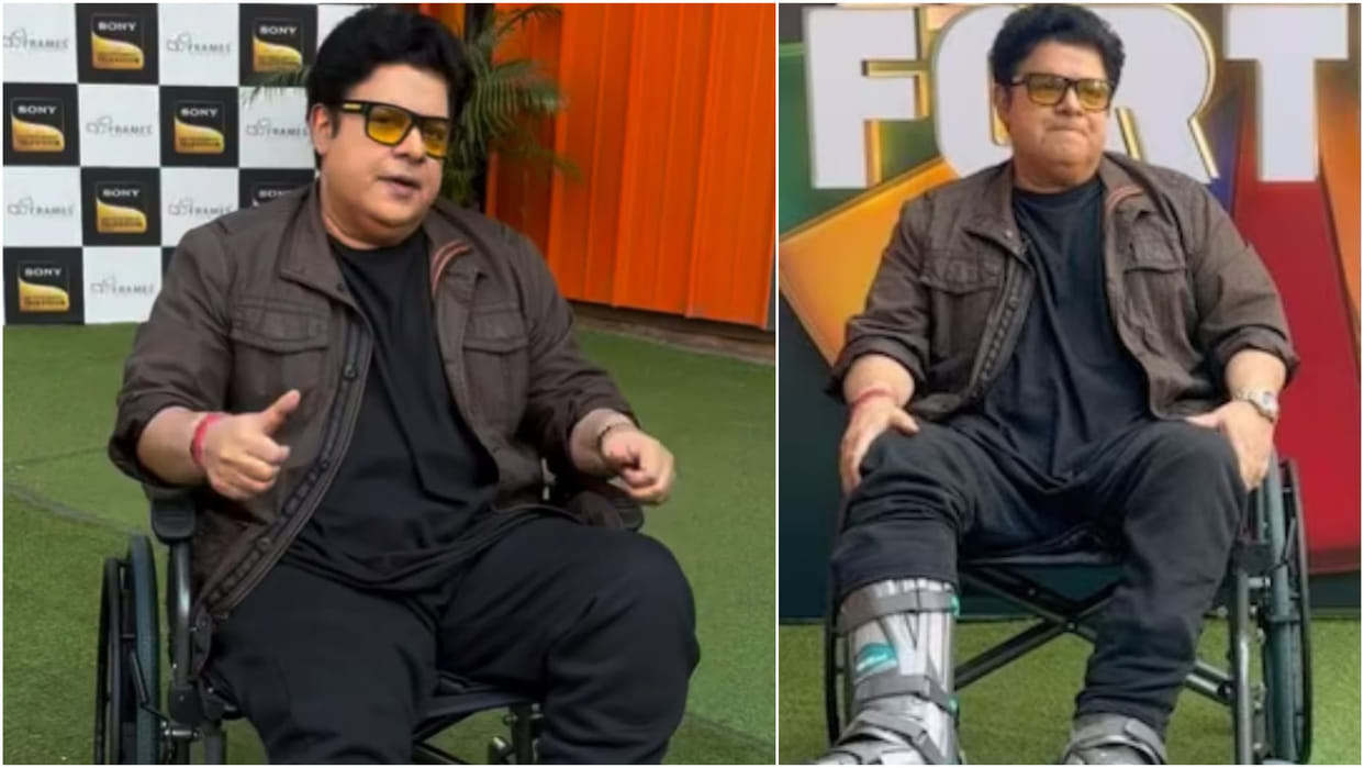 Sajid Khan Reach On The Set Of Akshay Kumar Reality Show Wheel Of Fortune On Wheelchair After Accident
