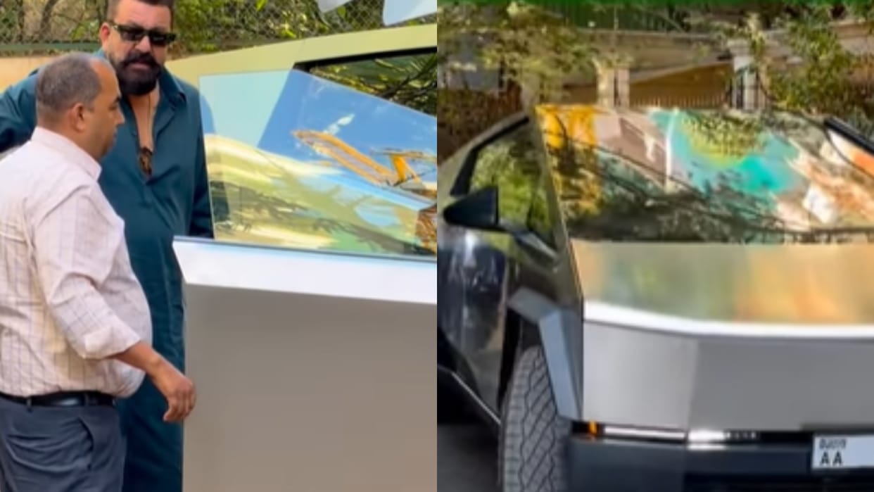 Sanjay Dutt Tesla Car Grabbed Everyone Attention Video Viral On Social Media