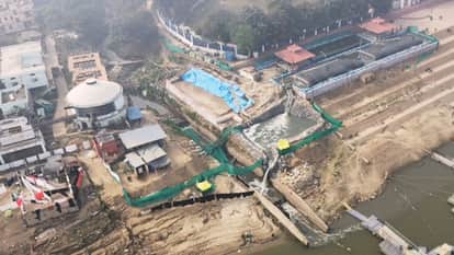 geo-bag treating sewage flowing into Ganga from Assi-Nagwan drain in varanasi