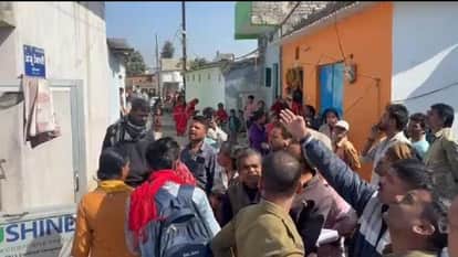 powerful explosion occurred at an under construction house due to a high-tension power line in Korba