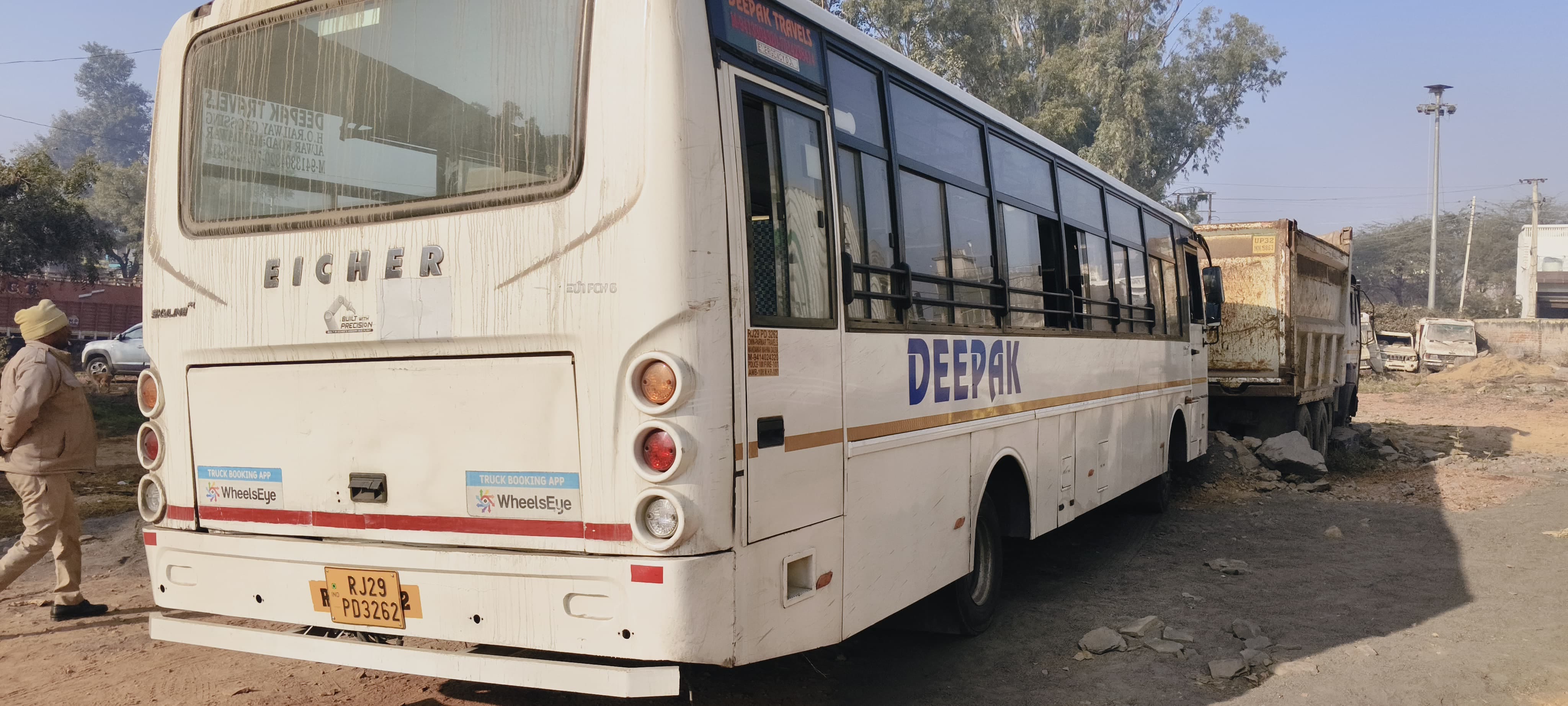 Accident on Delhi-Mumbai Expressway Bus and truck collide two dead 10 injured