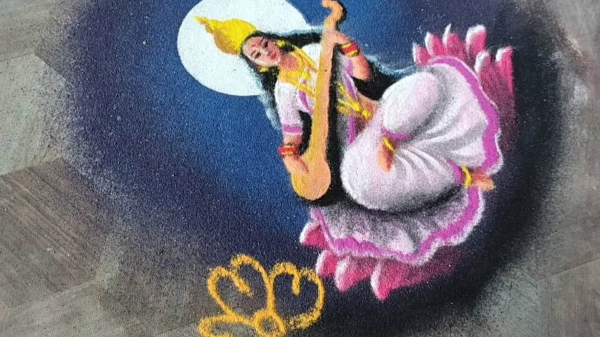 Basant Panchami 2026 Rangoli Design Ideas Images Photos Check Vasant Panchami Special Rangoli Design
