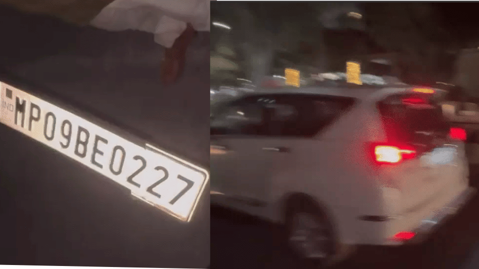 indore news drunk car driver hits policeman during checking in Lasudia