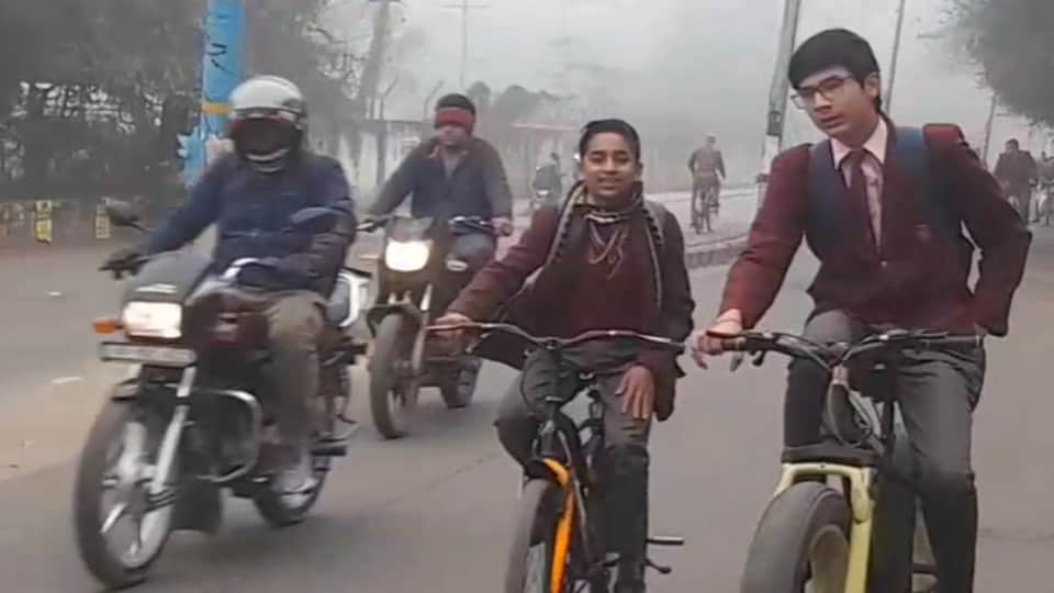 Meerut: Schools Reopen Till Class 9 in Meerut, Students Reach Schools Amid Dense Fog