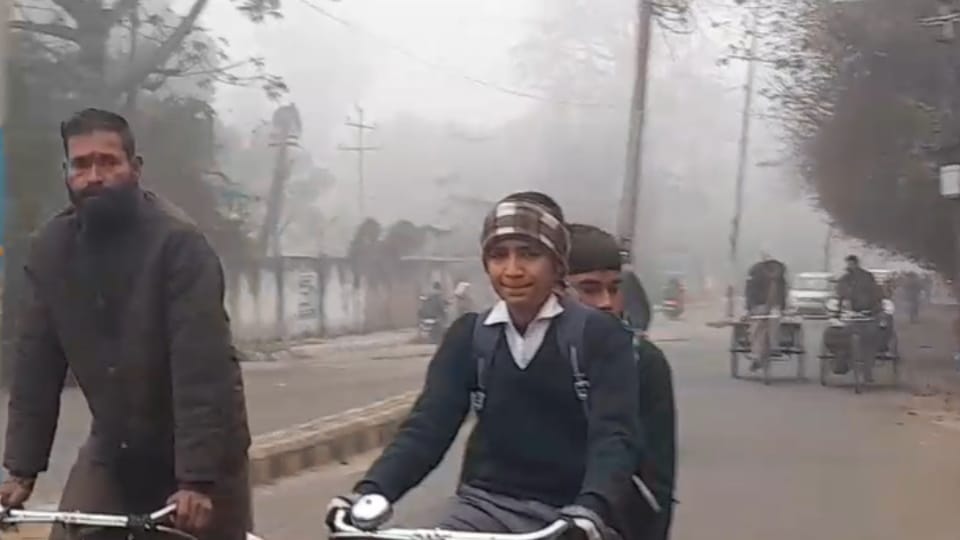 Meerut: Schools Reopen Till Class 9 in Meerut, Students Reach Schools Amid Dense Fog