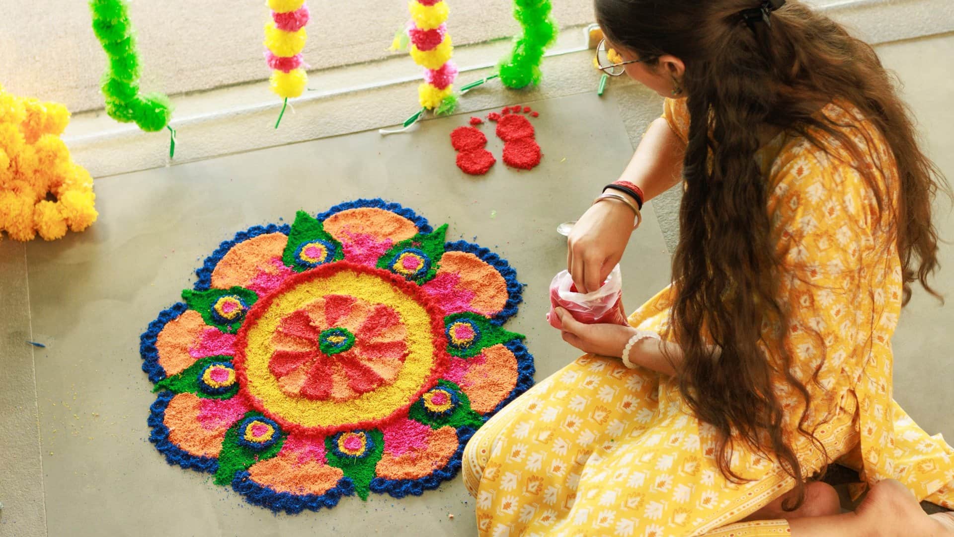 Basant Panchami 2026 Rangoli Design Ideas Images Photos Check Vasant Panchami Special Rangoli Design