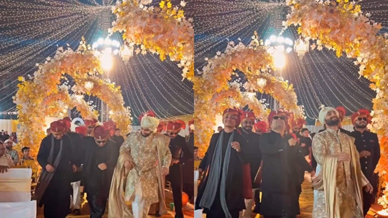 Groom entering with the wedding party goes viral on song Fa9la from the movie Dhurandhar