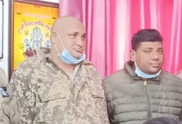 Retired teacher defrauded by men wearing police uniforms; two accused, including a home guard, arrested.