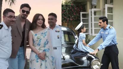 Border 2 Actor Ahan Shetty Meet With Navy Officers Share His Movie Bts Photos