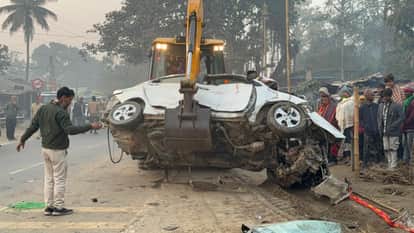Bihar News: Four people died in an accident in Madhepura; a collision occurred between a dump truck and a car
