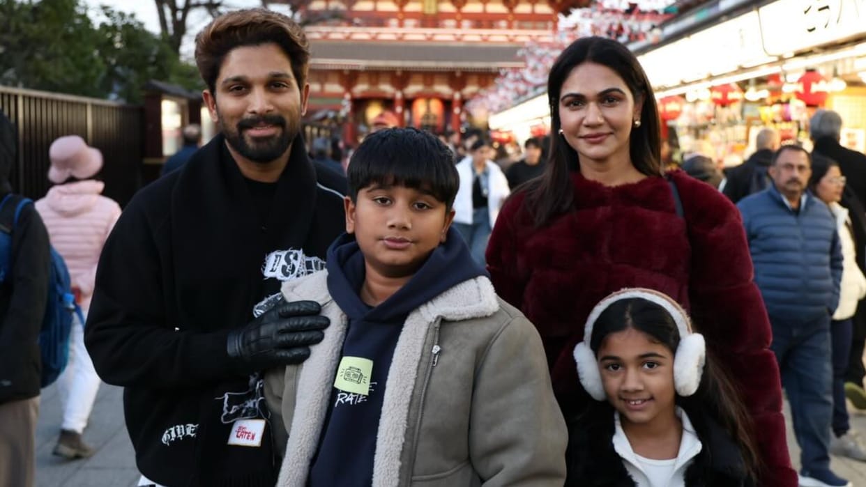 Allu Arjun Pushpa 2 Japanese Dubbed Version Release In Tokyo Actor Spend Time With Family