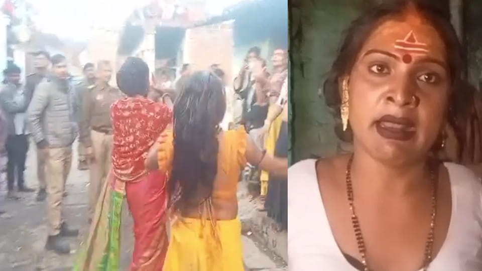 Two groups of eunuchs clashed over a property dispute, then staged a protest by lying down at police station