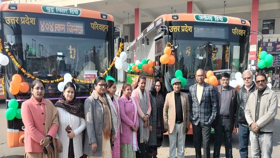 AC e-buses started on Aligarh to Vrindavan route