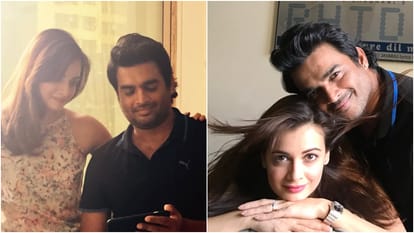Dia Mirza Follow This Was 2016 Trend Shares Photos With Rehna Hai Tere Dil Mein Co Actor R Madhavan
